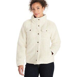MARMOT Cream Sonora Sherpa Snap Button Up Super Soft Fall Winter Jacket Size XS